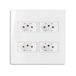 Conj 4 Tomadas de 10a Separado 4x4 Branco Infiniti Cor:branco - 1