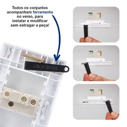 Conj 4 Tomadas de 10a Separado 4x4 Branco Infiniti Cor:branco - 3