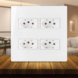 Conj 4 Tomadas de 10a Separado 4x4 Branco Infiniti Cor:branco - 4