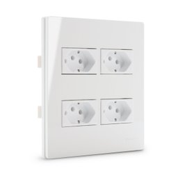 Conj 4 Tomadas de 10a Separado 4x4 Branco Infiniti Cor:branco - 2