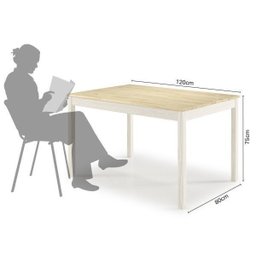 Mesa de Madeira Maciça 4 Lugares com Bancos Mandacaru Cabecasa MadeiraMadeira - 2