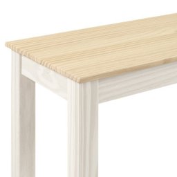 Mesa de Madeira Maciça 4 Lugares com Bancos Mandacaru Cabecasa MadeiraMadeira - 8
