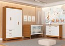 Ver imagem 1 de Quarto para Bebê Completo com Berço Evolution 4 em 1 Zaki Branco/Fosco/Savana
