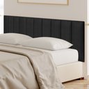 Ver imagem 3 de Cabeceira Estofada Cama Box Casal Queen King - 1 Módulo 60x20cm Veludo Preto