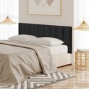 Ver imagem 4 de Cabeceira Estofada Cama Box Casal Queen King - 1 Módulo 60x20cm Veludo Preto