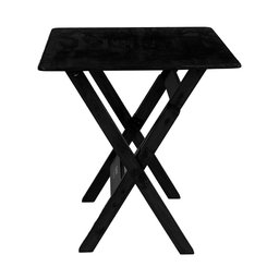 Mesa Dobrável 70x70cm em Madeira Maciça para Bar e Restaurante - Preta - 3