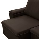 Ver imagem 6 de Sofá 3 Lugares Retrátil Reclinável para Sala 225cm Malfati F04 Veludo Marrom Escuro - Lyam Decor