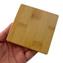 Ver mais imagens de Kit 10 Porta Copo Bambu Detalhe em Resina Suporte Quadrado Descanso Mesa Bolacha Chopp Apoio Copos