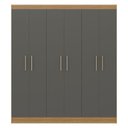 Ver imagem 2 de Guarda Roupa Casal Ipê 6 Portas Freijó Gris Fosco - Kits Paraná