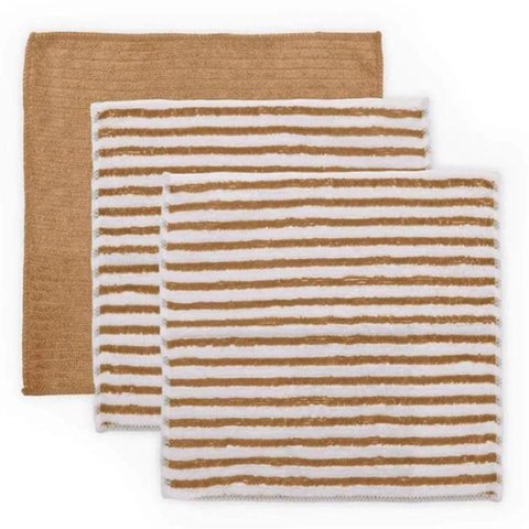 Kit Pano Multiuso Enxuga e Limpa Microfibra 3 Pçs Terracota