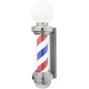 Ver imagem 1 de Barber Pole Poste Barbearia Giratório Iluminado 65cm com Globo Barbeiro Colorido Megan Cb65 CB65 COL