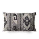 Ver imagem 1 de Almofada Retangular Jacquard Tripolli 30x50cm etnica Cinza/Preto - Capa com enchimento