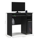 Ver imagem 3 de Mesa para Computador Parma Moderno 1 Gaveta 90cm Preto EJ Móveis