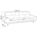 Ver imagem 4 de Sofá 3 Lugares para Sala Living Industrial 236cm Cádis L06 Couro Marrom Escuro - Lyam Decor