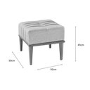 Ver imagem 2 de Puff Banqueta Banco Linus Linho Bege Medio