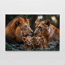 Ver imagem 3 de Quadro Decorativo Familia Leao Leoa Dois Filhotes Nas Folhas Sala Quarto Casa Escritório