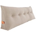 Ver imagem 1 de Almofada para Cabeceira Encosto Apoio Lombar Spot 195cm com Porta Celular Suede - Abmaza