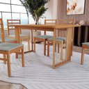 Ver imagem 3 de Conjunto Sala de Jantar Elisa em Madeira Maciça 6 Cadeiras Boucle Cinza