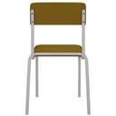 Ver mais imagens de Kit 04 Cadeiras Estofada para Sala de Jantar Sense Branco C01 Linho Mostarda - Lyam Decor