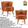 Cadeira Decor para Sala de Estar Confortável Recepção Tecido Veludo Macia Pés de Madeira Reforçado - 3