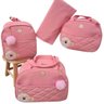 Bolsa Maternidade Bebê Kit 4 Peças Urso Rosa Impermeável - 1