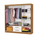 Ver imagem 4 de Guarda-Roupa 6 Portas 2 Gavetas com Espelho Aurora Branco/Cinamomo