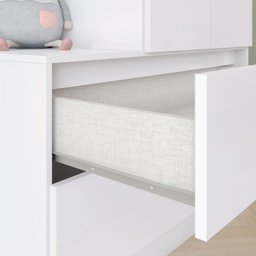 Quarto de Bebê Berço  Guarda-Roupa e Cômoda Sonho Encantado Espresso Móveis - 15