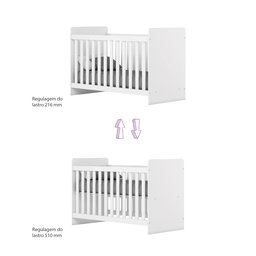 Quarto de Bebê Berço  Guarda-Roupa e Cômoda Sonho Encantado Espresso Móveis - 5