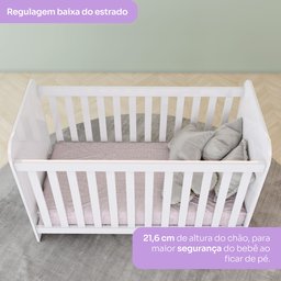 Quarto de Bebê Berço  Guarda-Roupa e Cômoda Sonho Encantado Espresso Móveis - 10