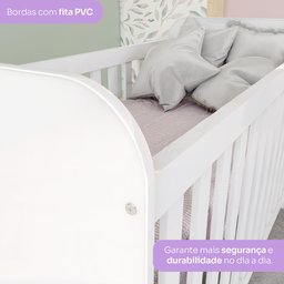 Quarto de Bebê Berço  Guarda-Roupa e Cômoda Sonho Encantado Espresso Móveis - 7