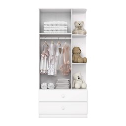 Quarto de Bebê Berço  Guarda-Roupa e Cômoda Sonho Encantado Espresso Móveis - 13