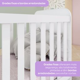 Quarto de Bebê Berço  Guarda-Roupa e Cômoda Sonho Encantado Espresso Móveis - 8