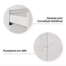 Quarto de Bebê Berço  Guarda-Roupa e Cômoda Sonho Encantado Espresso Móveis - 18