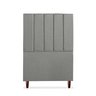 Cabeceira Estofada Cama Box Solteiro Carla 110cm Linho:cinza Escuro - 1