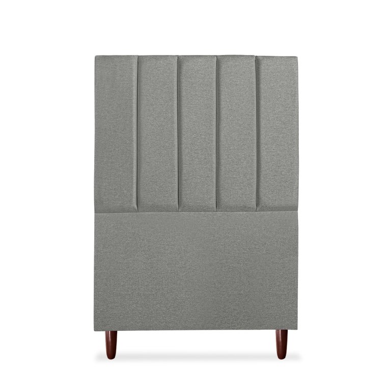 Cabeceira Estofada Cama Box Solteiro Carla 110cm Linho:cinza Escuro Cabeceira Estofada Cama Box Solteiro Carla 110cm Linho:cinza Escuro