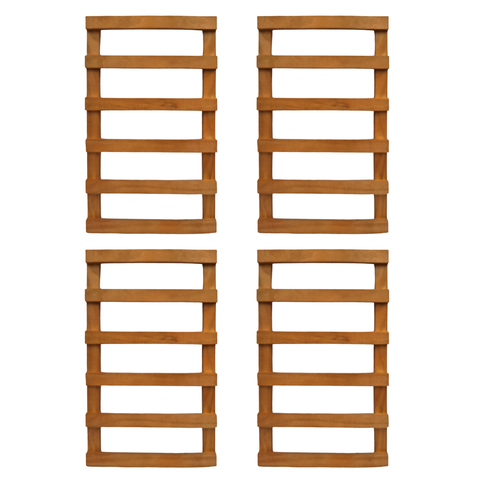 Kit 4 Treliças Jardim Vertical Pinus 30x50 Cm Stain Mogno