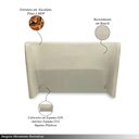 Ver imagem 3 de Cabeceira Design para Cama Queen Torres Pés em Madeira Bouclê Bege G91 - Gran Belo