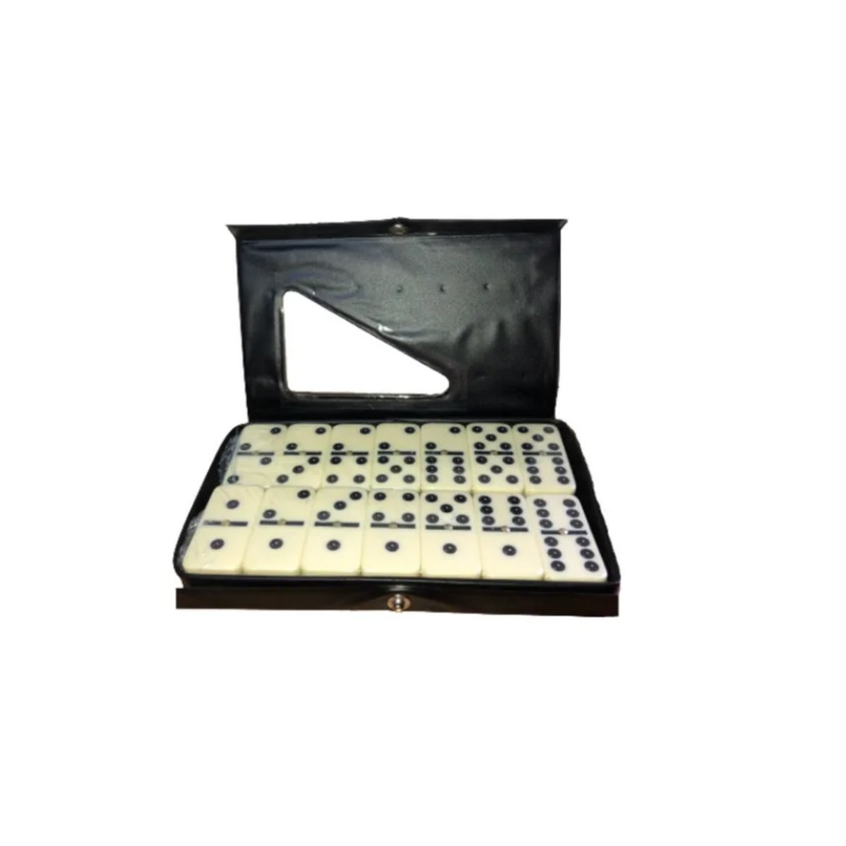 jogo domino 6,5 mm professional de osso com estojo 28 peças - Home