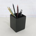 Ver imagem 5 de Kit Escritório em Corino Preto Porta Lápis Canetas e Clips