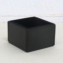 Ver imagem 2 de Kit Escritório em Corino Preto Porta Lápis Canetas e Clips