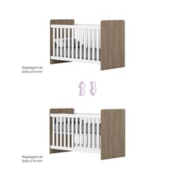 Quarto de Bebê Berço Guarda-Roupa e Cômoda Sonho Encantado Espresso Móveis Marrom/Rústico/Branco - 5 Quarto de Bebê Berço Guarda-Roupa e Cômoda Sonho Encantado Espresso Móveis Marrom/Rústico/Branco - 5