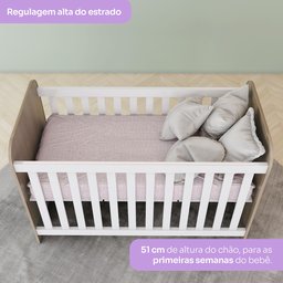 Quarto de Bebê Berço Guarda-Roupa e Cômoda Sonho Encantado Espresso Móveis - 9