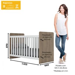 Quarto de Bebê Berço Guarda-Roupa e Cômoda Sonho Encantado Espresso Móveis - 10