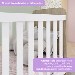 Quarto de Bebê Berço Guarda-Roupa e Cômoda Sonho Encantado Espresso Móveis - 8