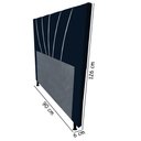 Ver imagem 2 de Cabeceira Cama Box Solteiro Dallas 90cm Veludo Azul Marinho - Desk Design