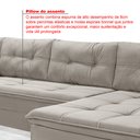 Ver imagem 7 de Sofá de Canto 6 Lugares com Chaise 3,42m Suede Cinza Claro 