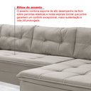 Ver imagem 7 de Sofá de Canto 6 Lugares com Chaise 3,42m Suede Cinza Claro 