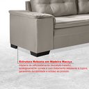 Ver imagem 6 de Sofá de Canto 6 Lugares com Chaise 3,42m Suede Cinza Claro 