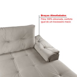 Sofá de Canto 6 Lugares com Chaise Suede Aveludado Viena  - 9