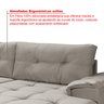 Sofá de Canto 6 Lugares com Chaise Suede Aveludado Viena  - 3